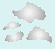 Wolken - sjabloon voor decoratie
