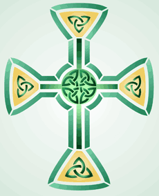 Keltisch kruis 2 - sjabloon voor decoratie