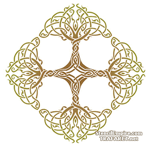 Keltisch kruis 97 - sjabloon voor decoratie
