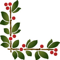 Kersenhoek - sjabloon voor decoratie