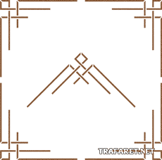 Geometrische hoek 4 - sjabloon voor decoratie