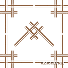Geometrische hoek 9 - sjabloon voor decoratie