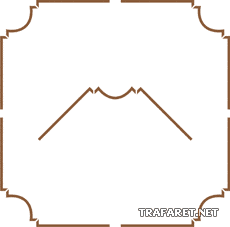 Geometrische hoek 11 - sjabloon voor decoratie