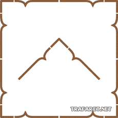 Geometrische hoek 12 - sjabloon voor decoratie