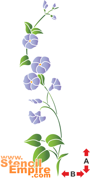 Winde klokjesbloem (Stencils met tuin- en veldbloemen)