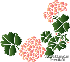 Hortensia hoek - sjabloon voor decoratie