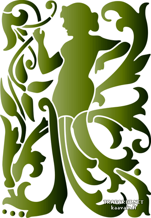 Silhouet in acanthus - sjabloon voor decoratie