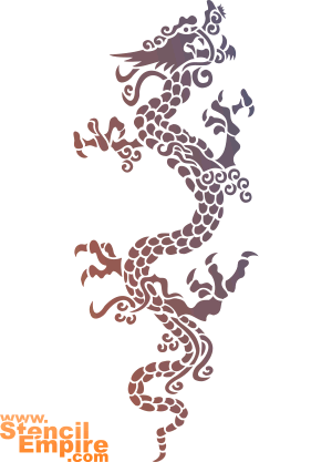 Kruipende draak (Oosterse stijl stencils)