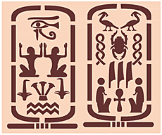 Twee cartouches - sjabloon voor decoratie