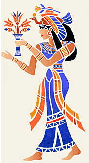 Egyptische godin - sjabloon voor decoratie