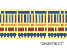 Egyptische rand 62 - sjabloon voor decoratie