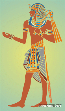Farao Toetanchamon - sjabloon voor decoratie