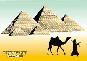 Egyptische piramides - sjabloon voor decoratie
