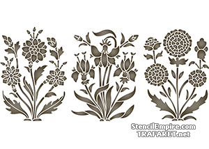 Engelse bloemen 114 - sjabloon voor decoratie