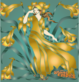 Narcis Meisje (Stencils van Art Nouveau en Art Deco stijlen)