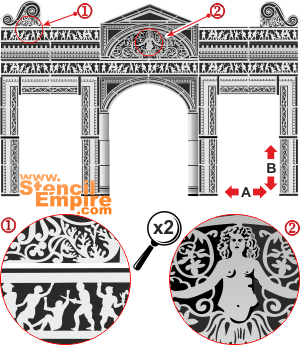 Zuilengalerij (Stencils met herkenningspunten van Efeze)