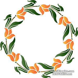 Lelie ring 008 (Stencils met tuin- en veldbloemen)