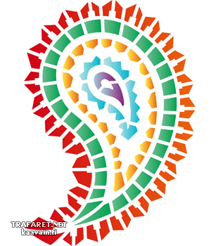 Stekelige Paisley 121a - sjabloon voor decoratie
