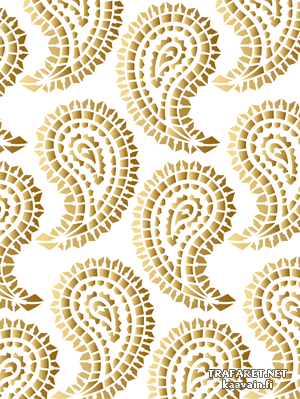 Stekelig paisley behang - sjabloon voor decoratie