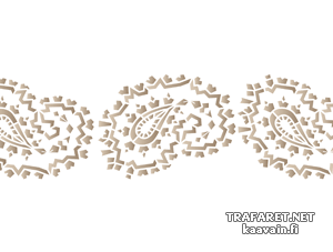 Stekelige paisley-rand - sjabloon voor decoratie