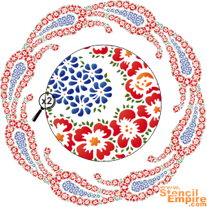 Paisley grote cirkel 169 - sjabloon voor decoratie