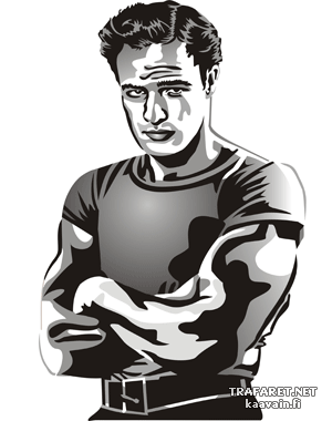 Marlon Brando - sjabloon voor decoratie