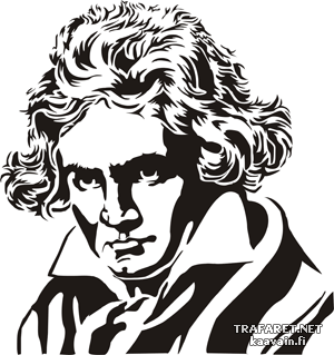 Beethoven - sjabloon voor decoratie