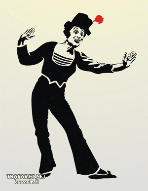 Marcel Marceau - sjabloon voor decoratie