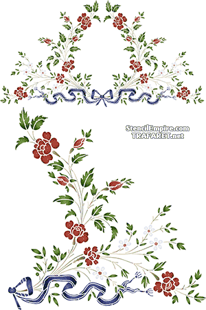 Rozen en madeliefjes 29а - sjabloon voor decoratie