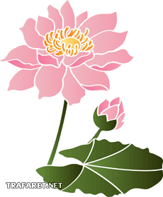 Waterlelie - sjabloon voor decoratie