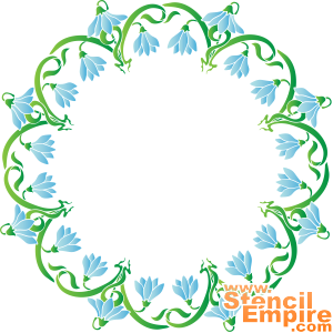 Sneeuwklokje cirkel - sjabloon voor decoratie