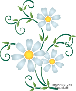 Kamille patroon 43 - sjabloon voor decoratie