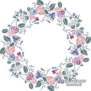 Bloemencirkel 5 - sjabloon voor decoratie