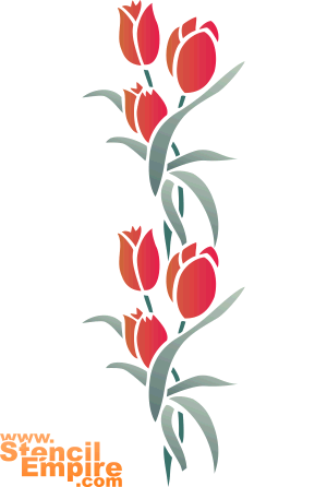 Tulpen 2 - sjabloon voor decoratie
