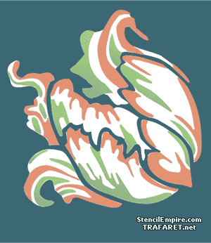 Witte tulp 1 - sjabloon voor decoratie