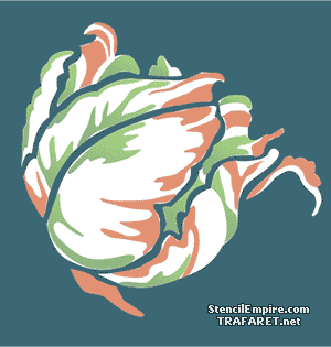 Witte tulp 2 - sjabloon voor decoratie