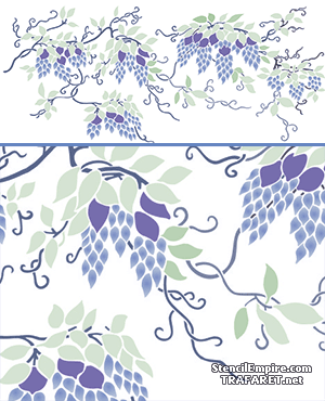 Oostelijke blauweregen - sjabloon voor decoratie
