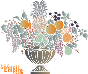 Fruitschaal 2 (Stencils met fruit en bessen)