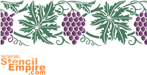 Koloniale druiven - sjabloon voor decoratie
