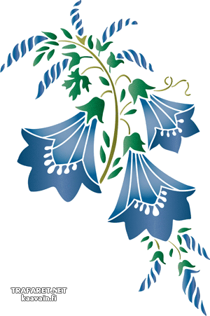 Klokjesbloemen motief 129 - sjabloon voor decoratie