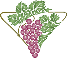 Druivenlus - sjabloon voor decoratie