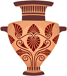 Vaas met ornament - sjabloon voor decoratie