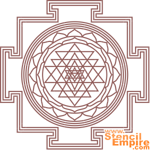 Sri Yantra (Stencils met indiaanse motieven)