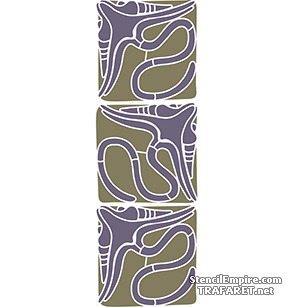 Art Nouveau pijlstaartroggen - sjabloon voor decoratie