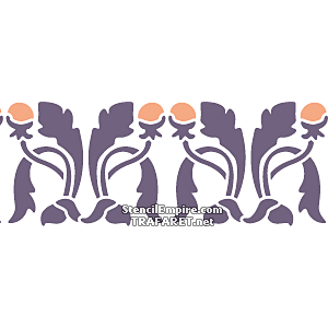 Art Nouveau rand 025 - sjabloon voor decoratie