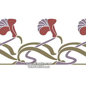 Art Nouveau rand 062 - sjabloon voor decoratie