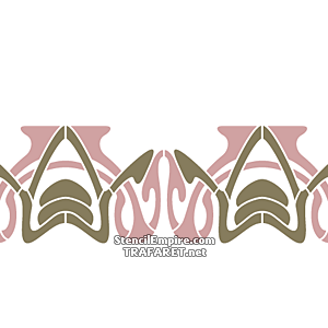Art Nouveau rand 074 - sjabloon voor decoratie