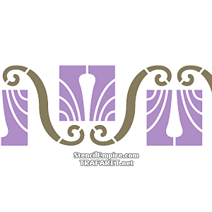 Art Nouveau rand 089 - sjabloon voor decoratie