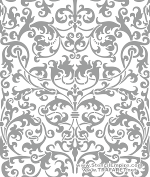 Behang Renaissance 42 (Muursjablonen met herhalende patronen)