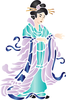 Geisha - sjabloon voor decoratie